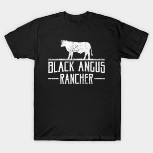 Black Angus Cow Rancher Funny Beef Cattle Meat Farmer Gift T-Shirt